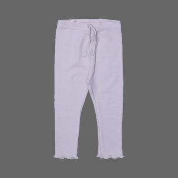 ASH GREY WITH KNOT THERMAL FABRIC BOTTOM FRIL PLAIN PAJAMA TROUSER